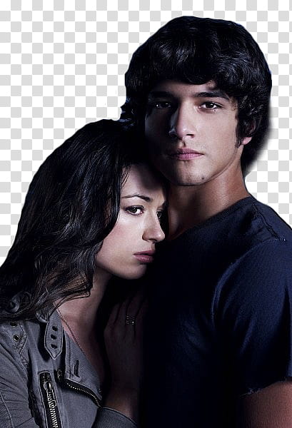 with Teen Wolf, woman leaning on man's chest transparent background PNG clipart