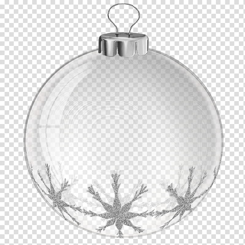 Christmas balls, gray snow flakes bauble transparent background PNG clipart