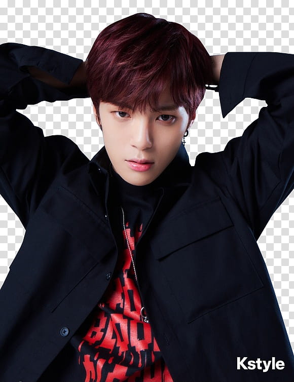 MONSTA X, man wearing jacket with hands on back transparent background PNG clipart