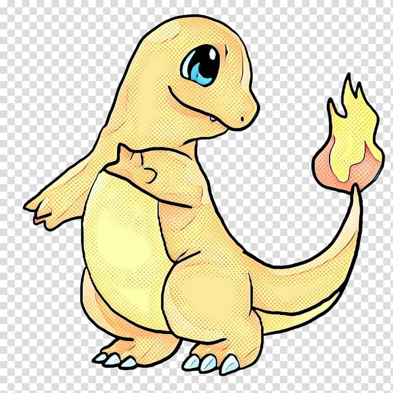 Beak, Line Art, Cartoon, Charmander, Animal, Finger, Animal Figure, Yellow transparent background PNG clipart