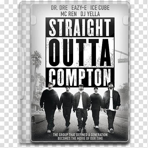 Movie Icon Mega , Straight Outta Compton, Straight Outta Compton DVD case cover transparent background PNG clipart