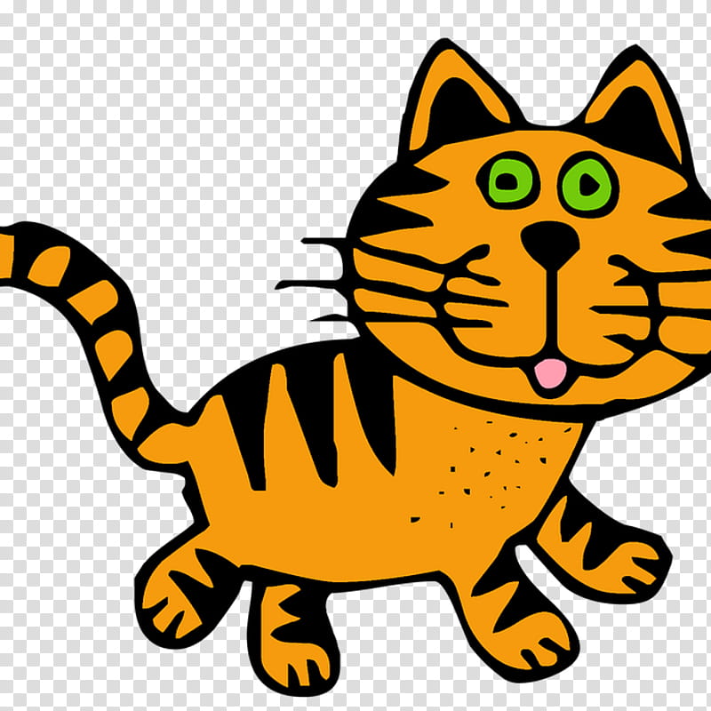 Cat And Dog, Drawing, Tiger, Silhouette, Yellow, Animal Figure, Cartoon, Small To Mediumsized Cats transparent background PNG clipart