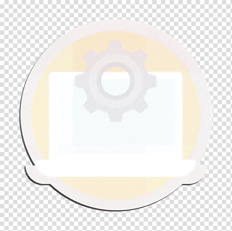 Laptop icon Digital marketing icon Configuration icon, White, Circle, Sky, Beige transparent background PNG clipart