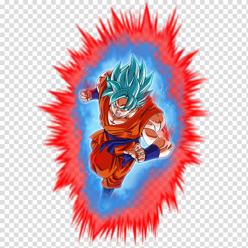 Goku SSJ Blue Kaioken KI, Son Goku from Dragonball Z transparent background PNG clipart