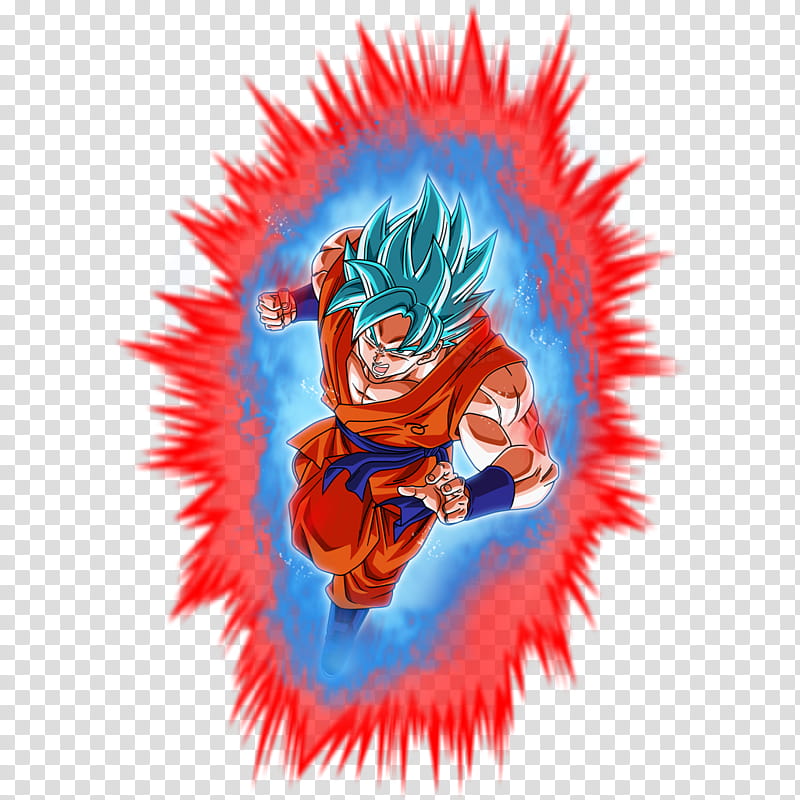 Goku SSJ Blue (costume z) kaioken transparent background PNG