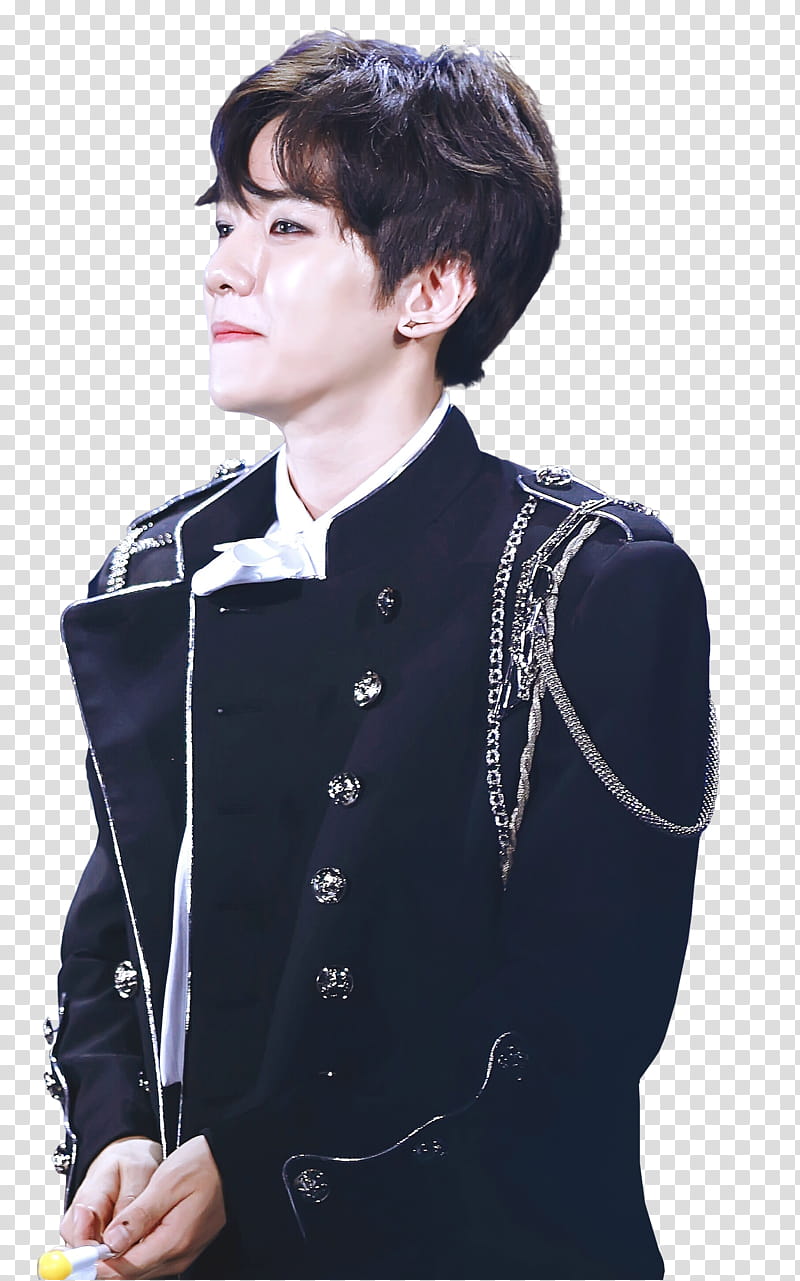 Baekhyun  Dream Concert , black suit jacket transparent background PNG clipart