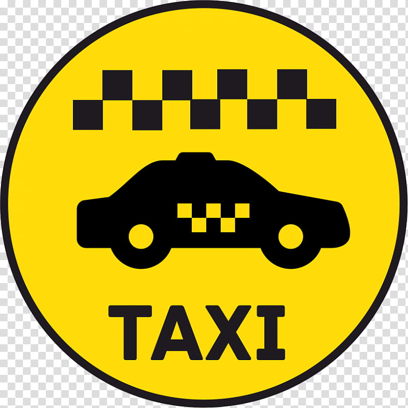 Smiley Icon, Taxi, Symbol, Passenger, Yellow Cab, Icon Design, Logo, Text transparent background PNG clipart