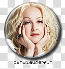 Cyndi Lauper Pin Button  ( Spilletta ) transparent background PNG clipart