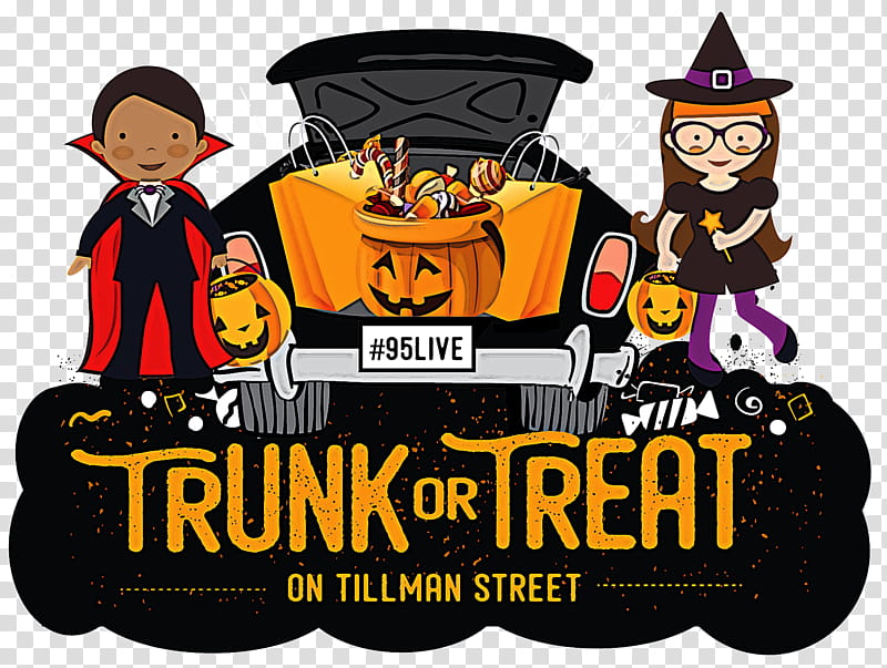 trick-or-treat cartoon vehicle family car logo, Trickortreat transparent background PNG clipart