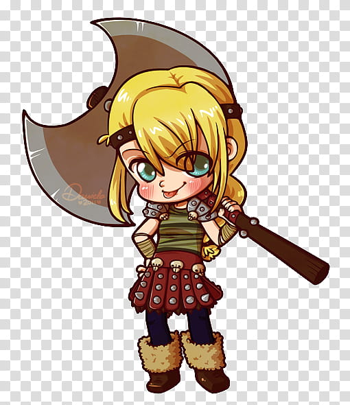 HTTYD Astrid, Astrid chibi sticker transparent background PNG clipart