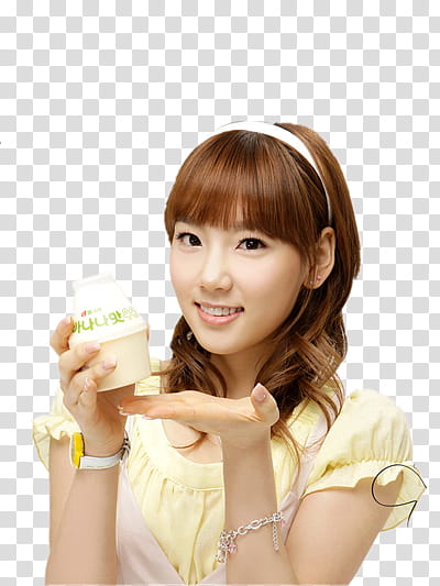 Taeyeon SNSD Banana Milk transparent background PNG clipart