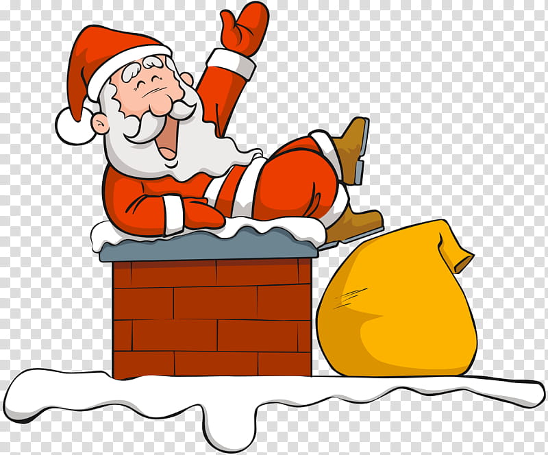 Santa Claus, Chimney, Fireplace, Christmas , Cartoon, Animation, Comics, Rudolph And Frostys Christmas In July transparent background PNG clipart