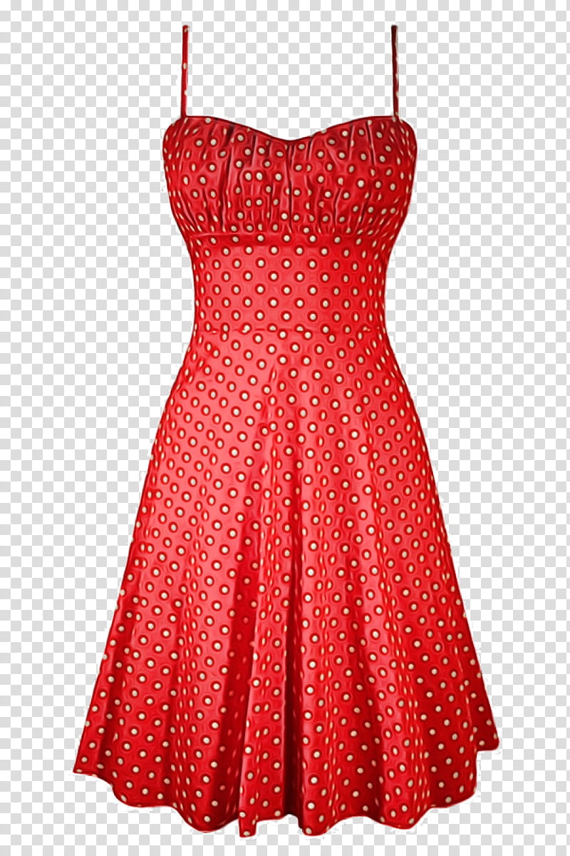 Background Womens Day, Polka Dot, Dress, Clothing, Vintage Clothing, Skirt, Tea Dress, Red transparent background PNG clipart