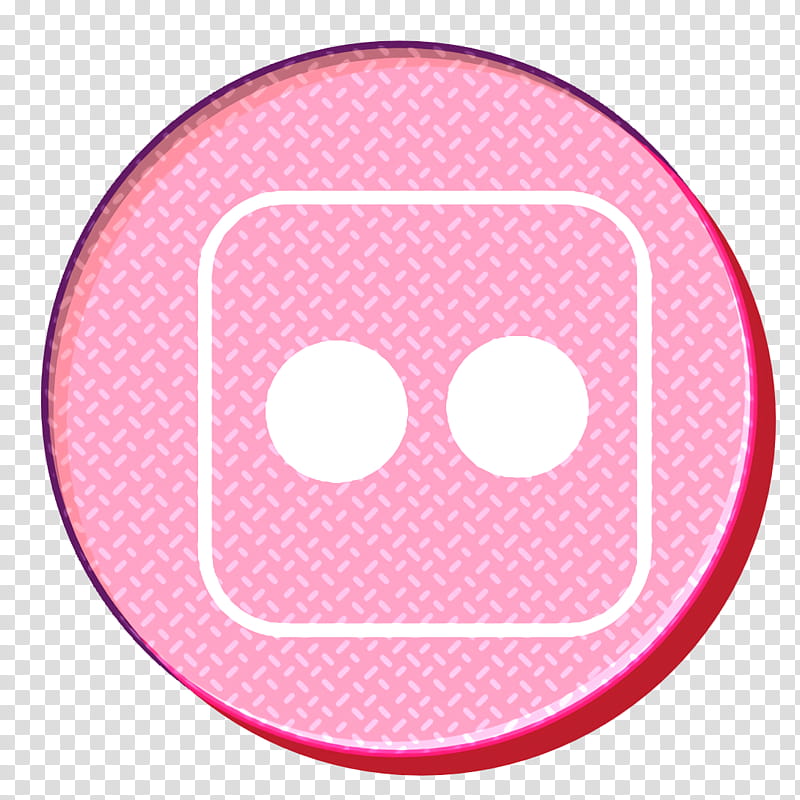 flickr icon media icon rs icon, Social Icon, Pink, Circle, Smile transparent background PNG clipart