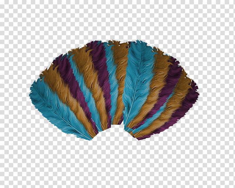 Fan , multicolored feathers accessory transparent background PNG clipart