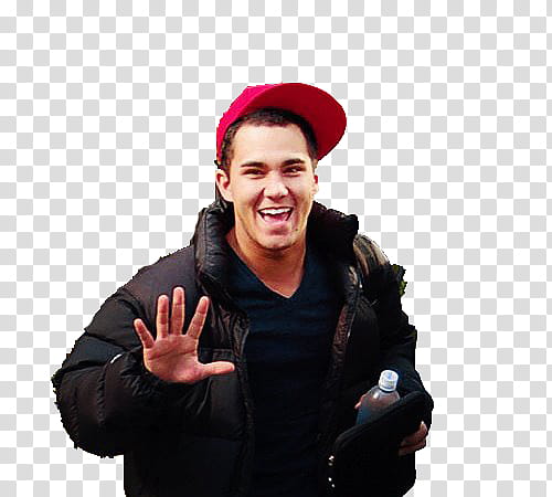 Big Time Rush , smiling man standing and raising right hand transparent background PNG clipart