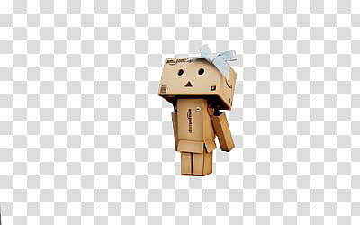 Danbo, brown box robot toy transparent background PNG clipart