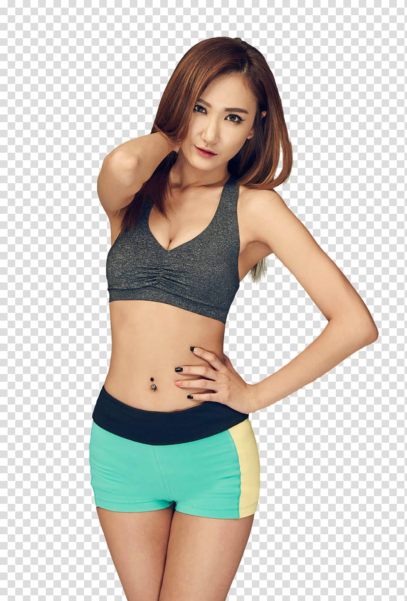 EXID, woman looking at camera transparent background PNG clipart