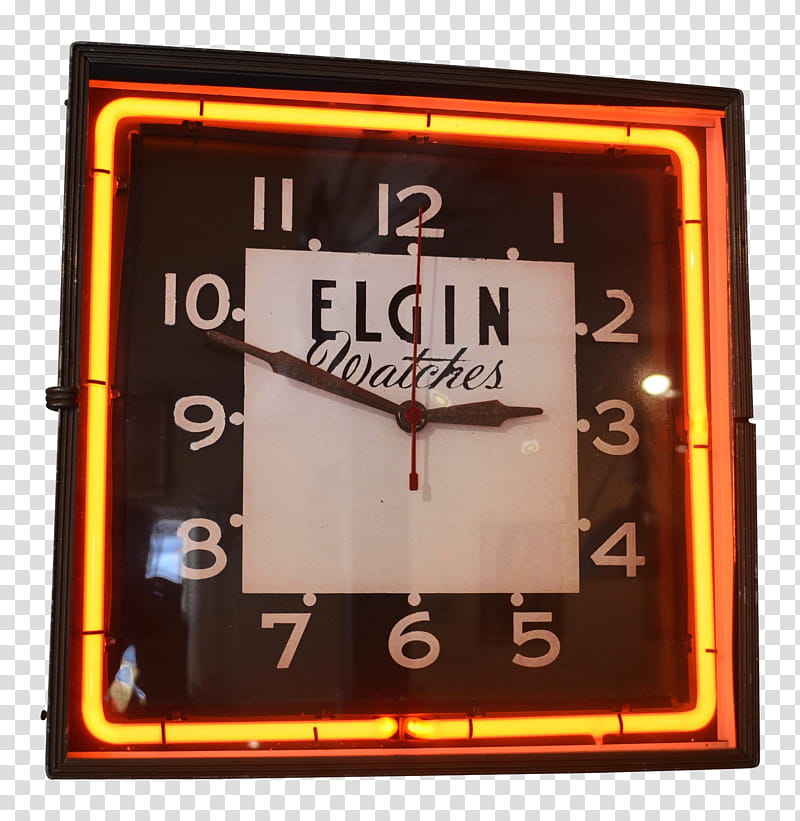 black and brown Elgin Watches reading : transparent background PNG clipart