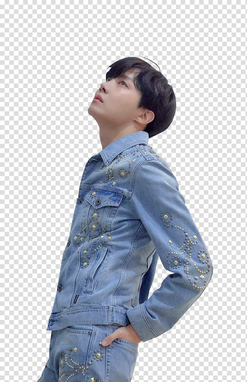 BTS LOVE YOURSELF TEAR , man with both hands on pants back pocket looking up transparent background PNG clipart