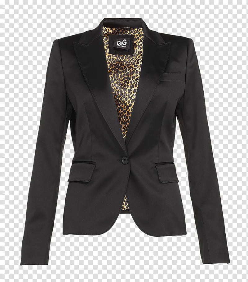 Girly, black D&G suit jacket transparent background PNG clipart