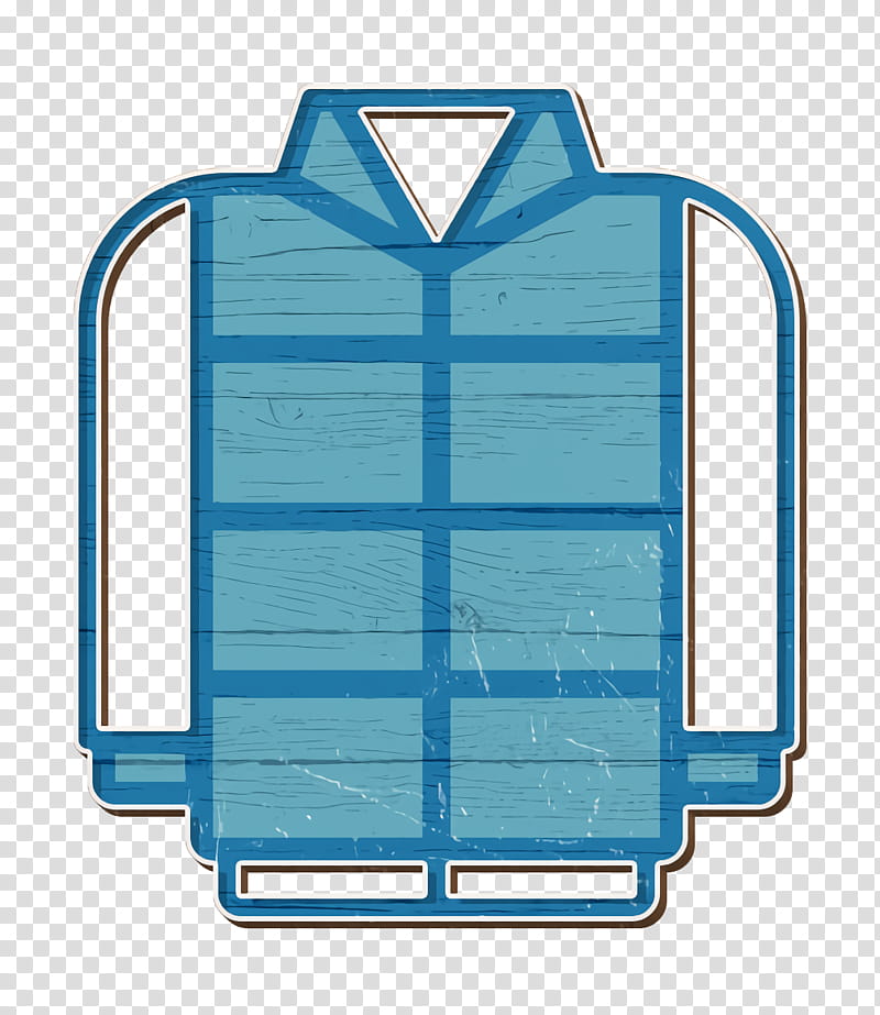 Coat icon Clothes icon Winter icon, Blue, Turquoise, Rectangle transparent background PNG clipart