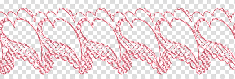 Valentine day lace, pink heart frame transparent background PNG clipart