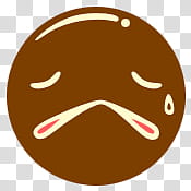 Caritas face, sad emoji transparent background PNG clipart