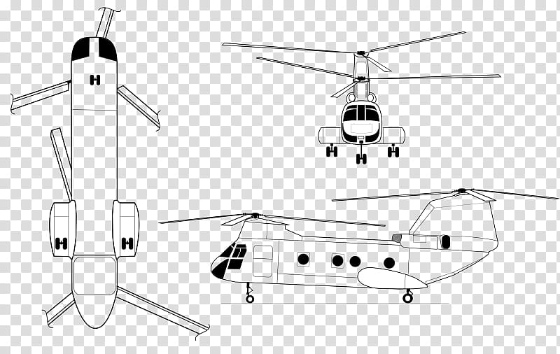 Airplane Drawing, Helicopter Rotor, Boeing Vertol Ch46 Sea Knight, Boeing Ch47 Chinook, Sikorsky H34, Aircraft, Bell Uh1 Iroquois, Piasecki H21 transparent background PNG clipart