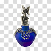 Decorative bottle, blue and grey perfume bottle transparent background PNG clipart