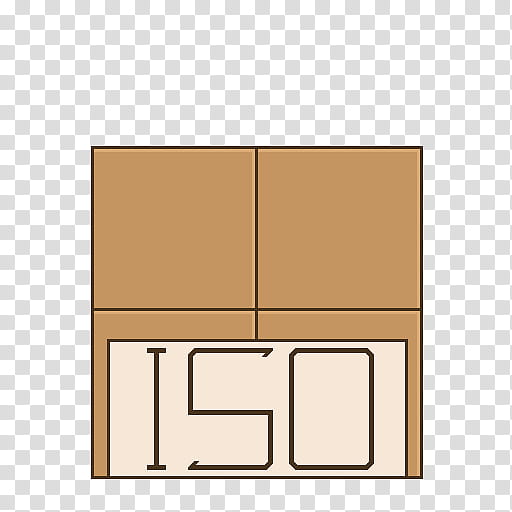 Brown Boxes filetype icons for  zip, iso transparent background PNG clipart
