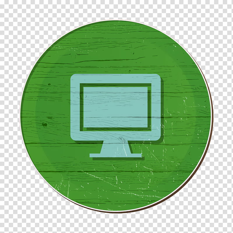 computer icon cpu icon device icon, Display Icon, Monitor Icon, Screen Icon, Green, Technology, Grass, Circle transparent background PNG clipart
