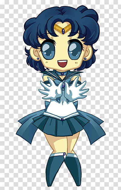 Sailor Merkur Chibi transparent background PNG clipart