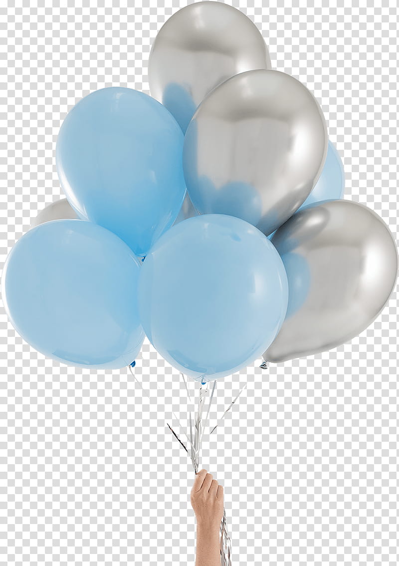 Birthday Party Ribbon, Balloon, Blue, Cluster Ballooning, Qualatex 11