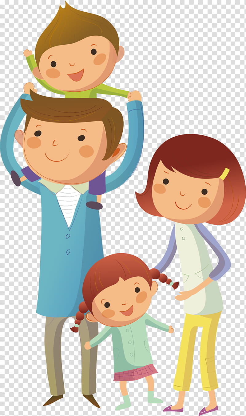 Drawing Of Family, Cartoon, Father, Child, Son, Boy, Love, People transparent background PNG clipart