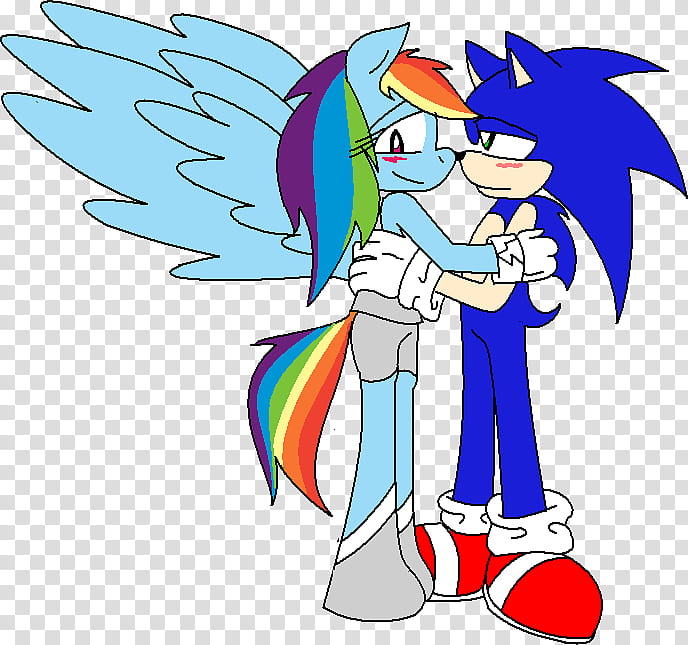 Sonic And Rainbowdash transparent background PNG clipart