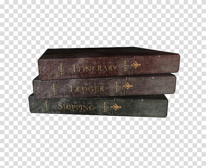 D Dusty Books, two red and one green books transparent background PNG clipart