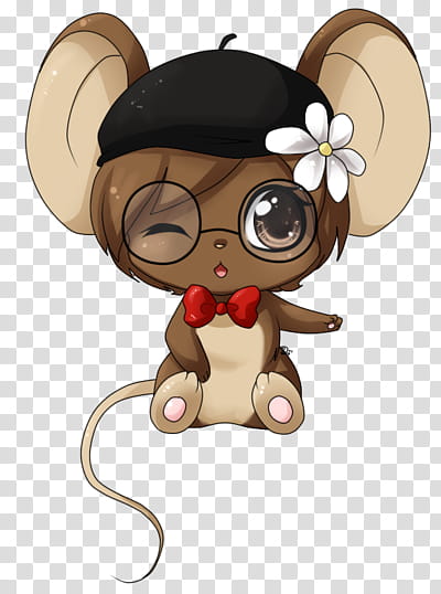 DeDecoraciones s, brown rat with hat transparent background PNG clipart