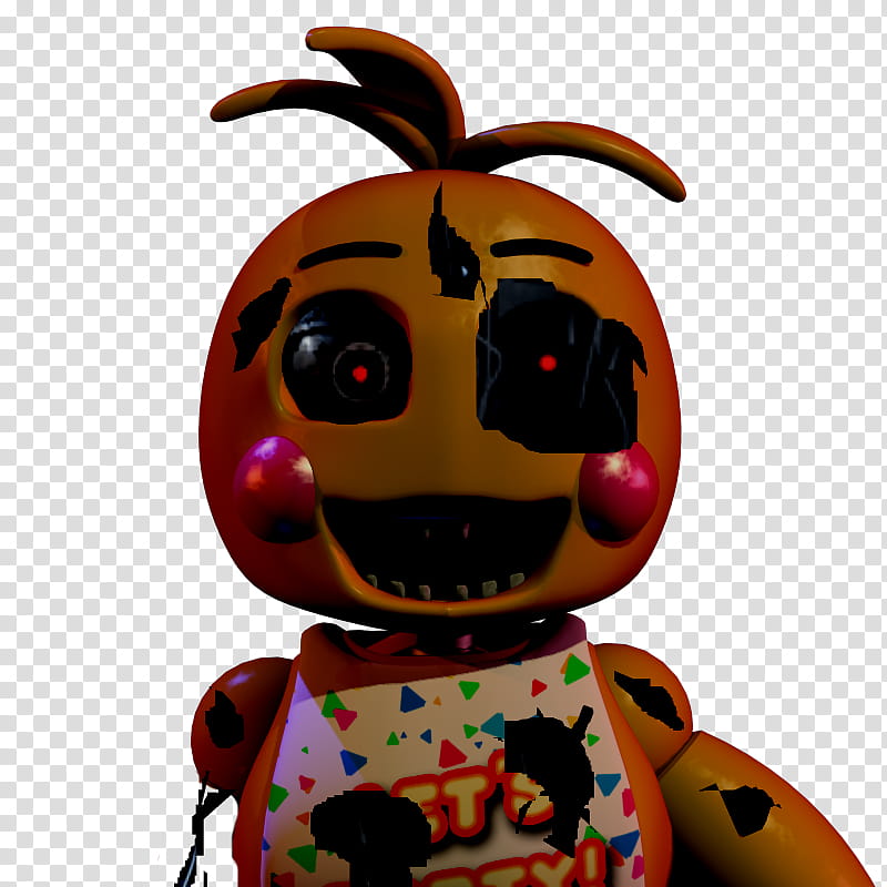 Withered Toy Chica transparent background PNG clipart.