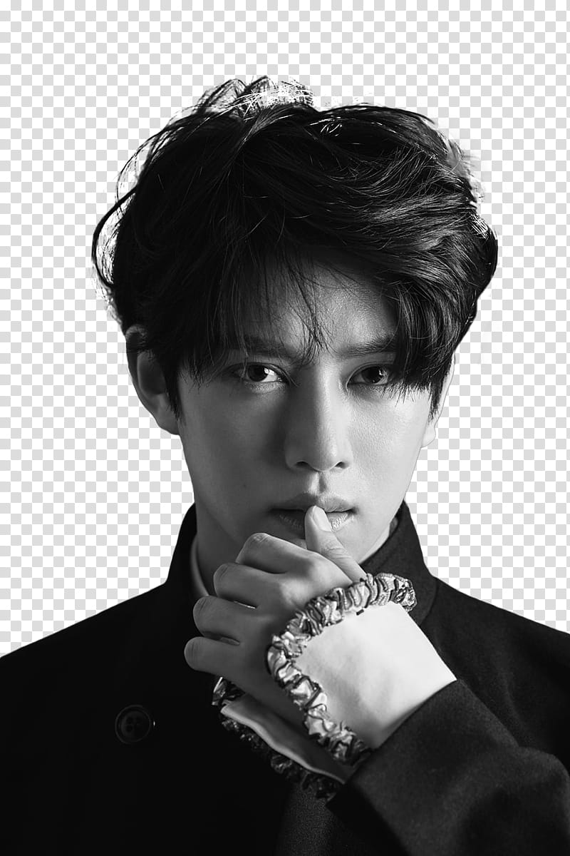 SUPER JUNIOR PLAY, grayscale of man holding bracelet transparent background PNG clipart