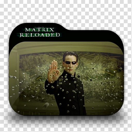 Movie Folders , Matrix Reloaded folder icon transparent background PNG clipart