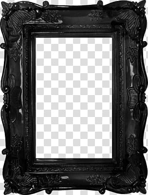 black wooden frame transparent background PNG clipart