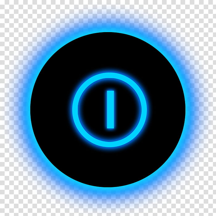 Illuminate , black and blue power switch art transparent background PNG clipart