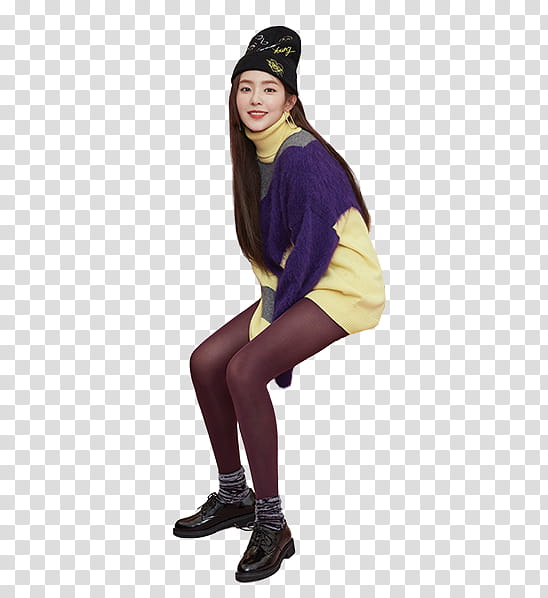 Red Velvet Irene NUOVO P, woman in purple and white sweater smiling transparent background PNG clipart