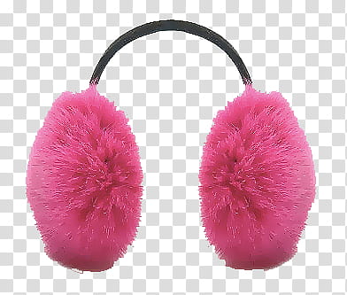 Christmas s, pink and black earmuffs transparent background PNG clipart