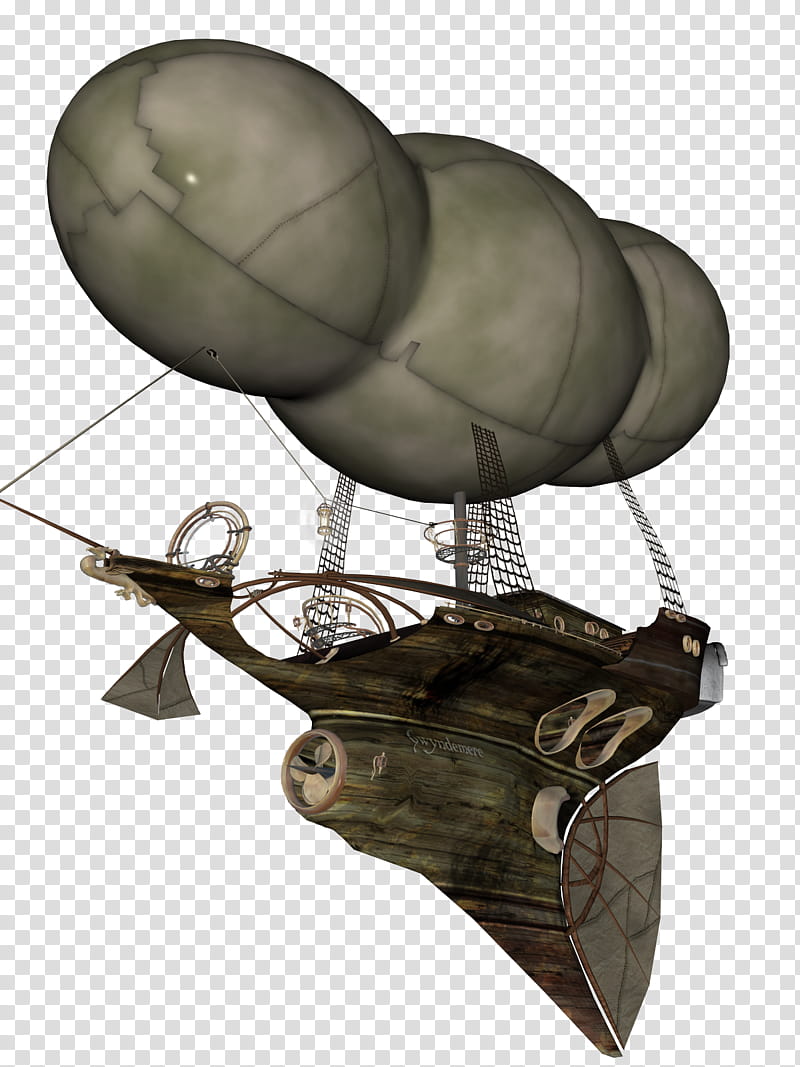 Sky Ship , gray and brown hot air balloon ship illustration transparent background PNG clipart