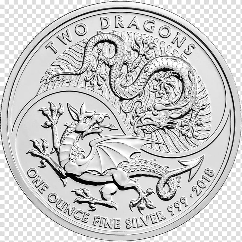 Welsh Dragon, Royal Mint, Queens Beasts, Bullion Coin, Silver Coin, Landmarks Of Britain, Gold, Chinese Dragon transparent background PNG clipart