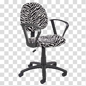 Zebra Related brushes, black and white zebra print rolling armchair transparent background PNG clipart