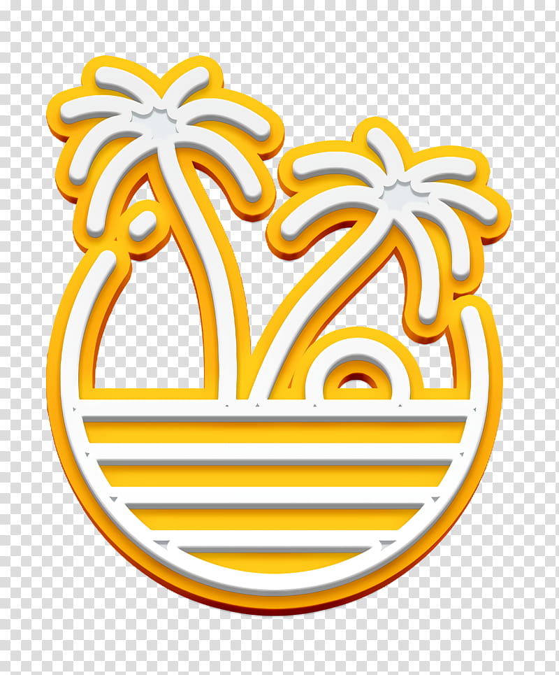 Beach icon Tropical icon, Yellow, Symbol transparent background PNG clipart