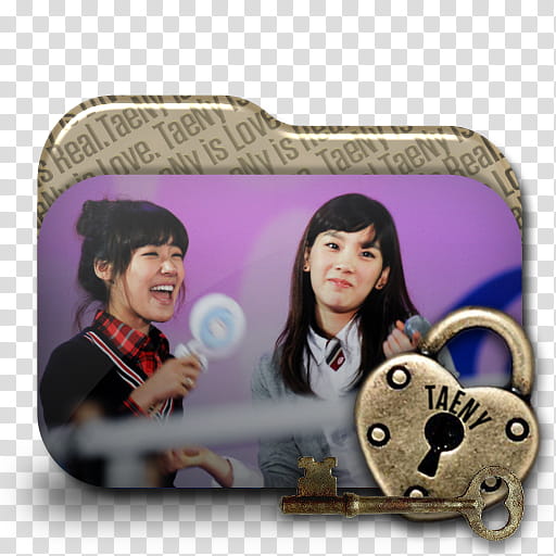 TaeNy Folder Icon  Locksmith Edition , , two women holding lollipop case transparent background PNG clipart